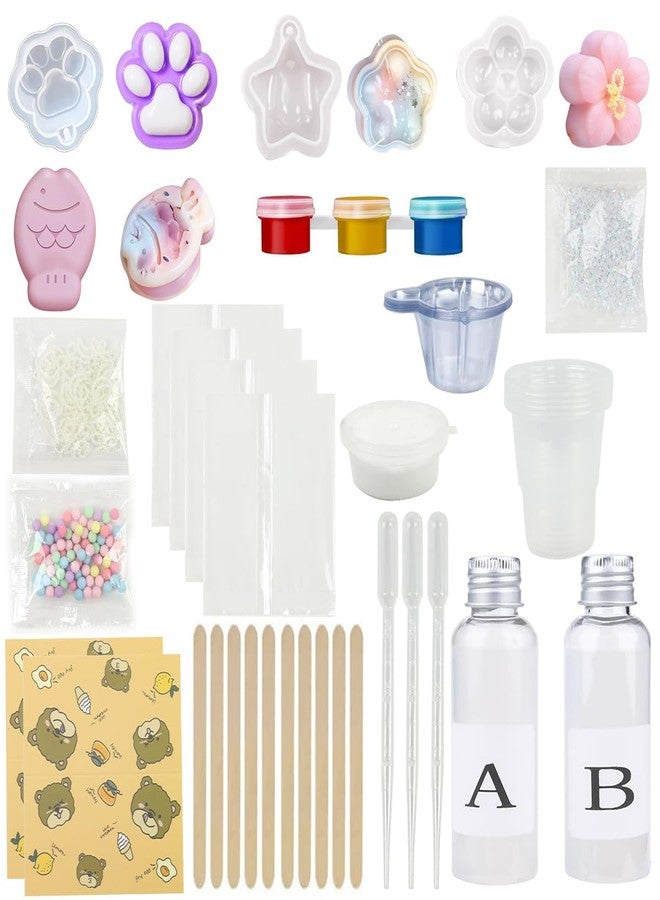 PATPAT® DIY Jelly Toy Silicone Mold Kit 3D Cute Squishy Toy Making Kit Soft Silicone Jelly Includes Tools & Accessories DIY Squishy Supplies for Kids & Adults Gift - Image 1